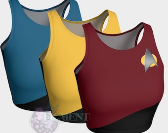 Bold Go Crop Top - Star Trek Cosplay, Star Trek Uniform, The Next Generation, Star Trek Costume, Trekkie Gift, Star Trek Fan, Trek Shirt