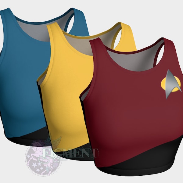 Bold Go Crop Top - Star Trek Cosplay, Star Trek Uniform, The Next Generation, Star Trek Costume, Trekkie Gift, Star Trek Fan, Trek Shirt