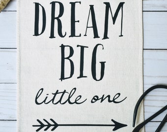 Dream Big Little One, Dream Big Banner, Baby Shower Gifts, Nursery Decor, Play Room Decor, New Baby Gifts