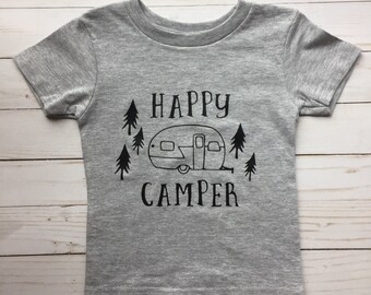 Happy Camper Shirt, Happy Camper TShirt, Happy Camper Tee, Camper Shirt, baby boy clothing, Happy Camper Toddler Boy/Girl Shirt