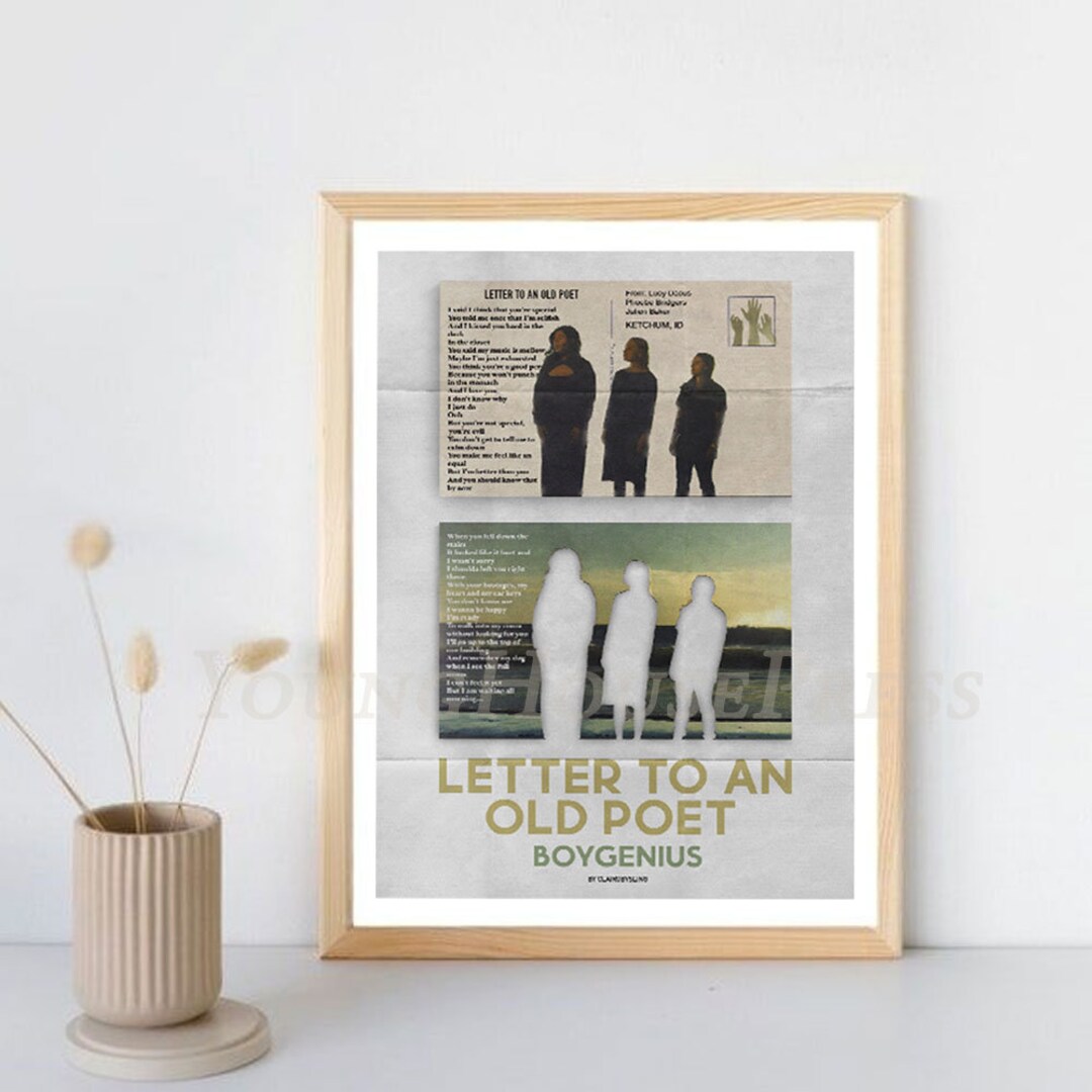 Boygenius Letter to an Old Poet Poster Canvas Boygenius Super Etsy Canada