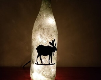 North American Resting Moose Wine Bottle Holder Christmas Gift /& Home Decor