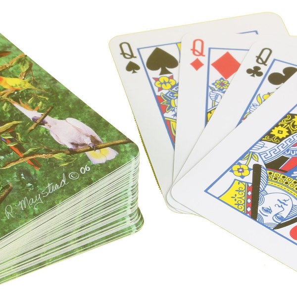 Parrot Cockatoo etcThemed Pack of Playing Cards Game Design by the Well Known Artist Ruth Maystead