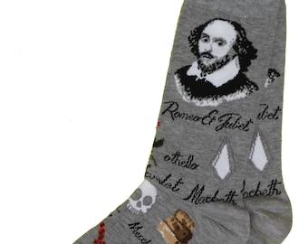 Quality Socks Shakespeare The Bard Bardolatry Themed Mid Calf Socks Design Unisex Perfect Gift