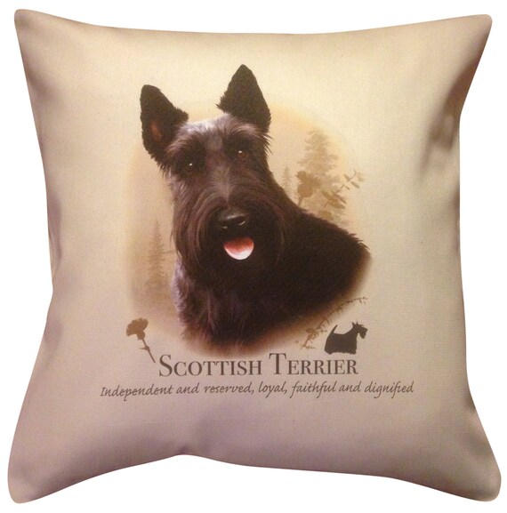 Scottish Terrier Scottie Dog 100% Cream or White Cotton | Etsy
