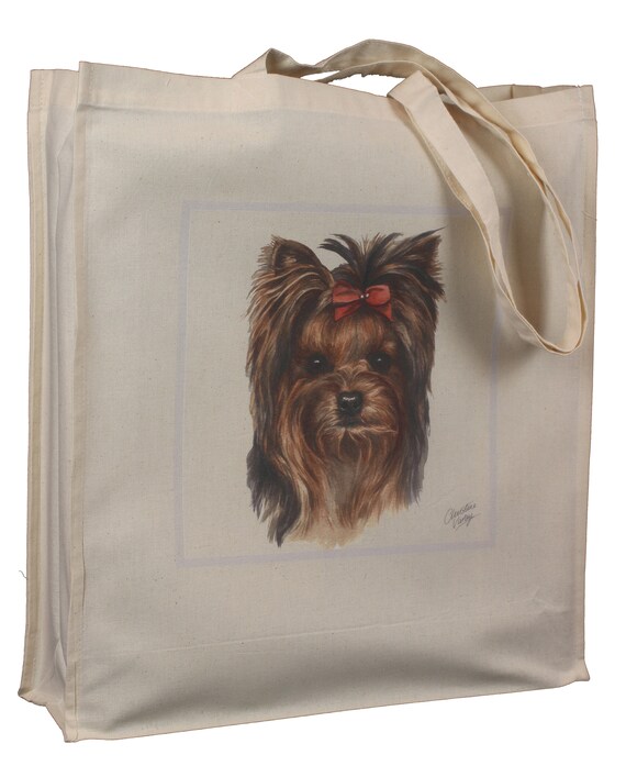Yorkie Cotton Tote Bag Yorkie Cotton Tote Bag
