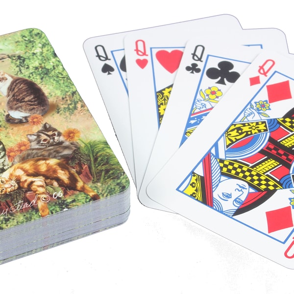 Cat Kitten Group C Pack of Playing Cards Game Design by the Well Known Artist Ruth Maystead