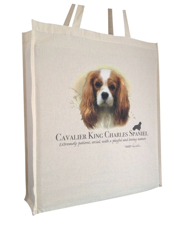 Tote Bag Dog Lover Gift Dog Tote Shopping Tote Cavalier King Charles Spaniel Canvas Tote Gift Ideas Canvas Tote Bag