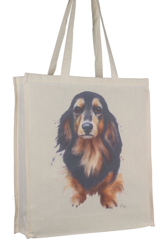 Schnauzer /'Portrait/' C Breed Dog Cotton Bag with Gusset Xtra Space Perfect Gift