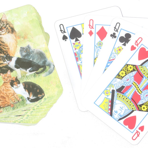 Cat Kitten Group A Pack of Playing Cards Game Design by the Well Known Artist Ruth Maystead
