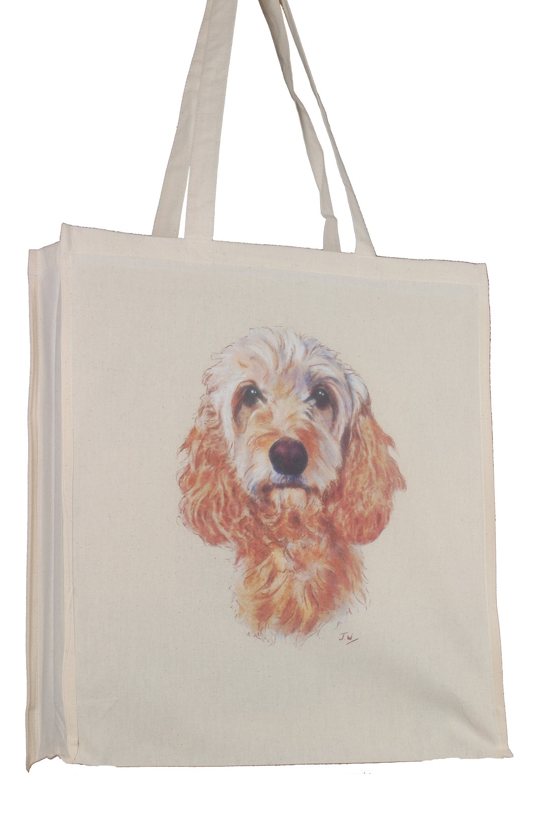 Cockapoo Material Cockapoo Breed of Dog 'portrait' Design Cotton - Etsy