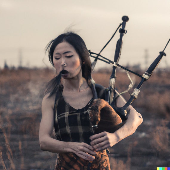 Zombie Apocalypse Bagpipe Player Digital Download Etsy