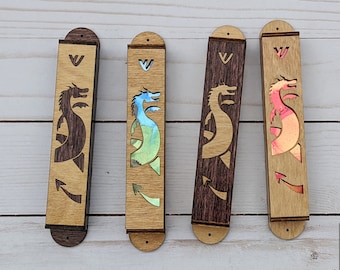 Red/Orange Dragon Mezuzah - 1 inch // Birthday Gift // SciFi Lover // Fantasy