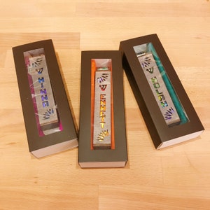 Personalized Rainbow Fireworks Mezuzah 1 inch // Birthday Gift // Wedding Present image 1