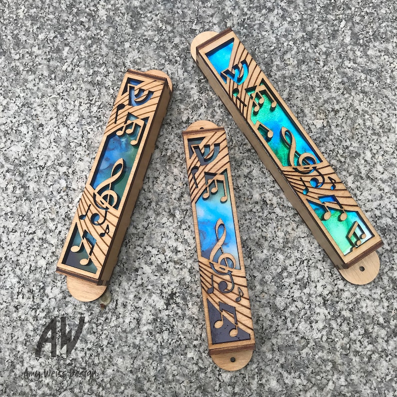 Musical Notes Mezuzah 6 Wedding Gift // Bat Mitzvah // Etsy
