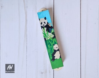 Wooden Panda Mezuzah - 1 inch // Birthday Gift // Baby Shower