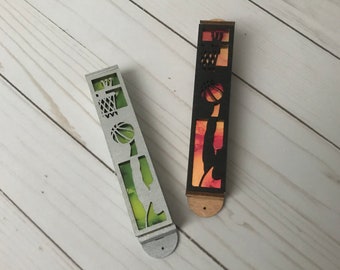 Basketball Mezuzah - Orange, and Black - 1 inch // Birthday Gift // Bar Mitzvah // Bat Mitzvah