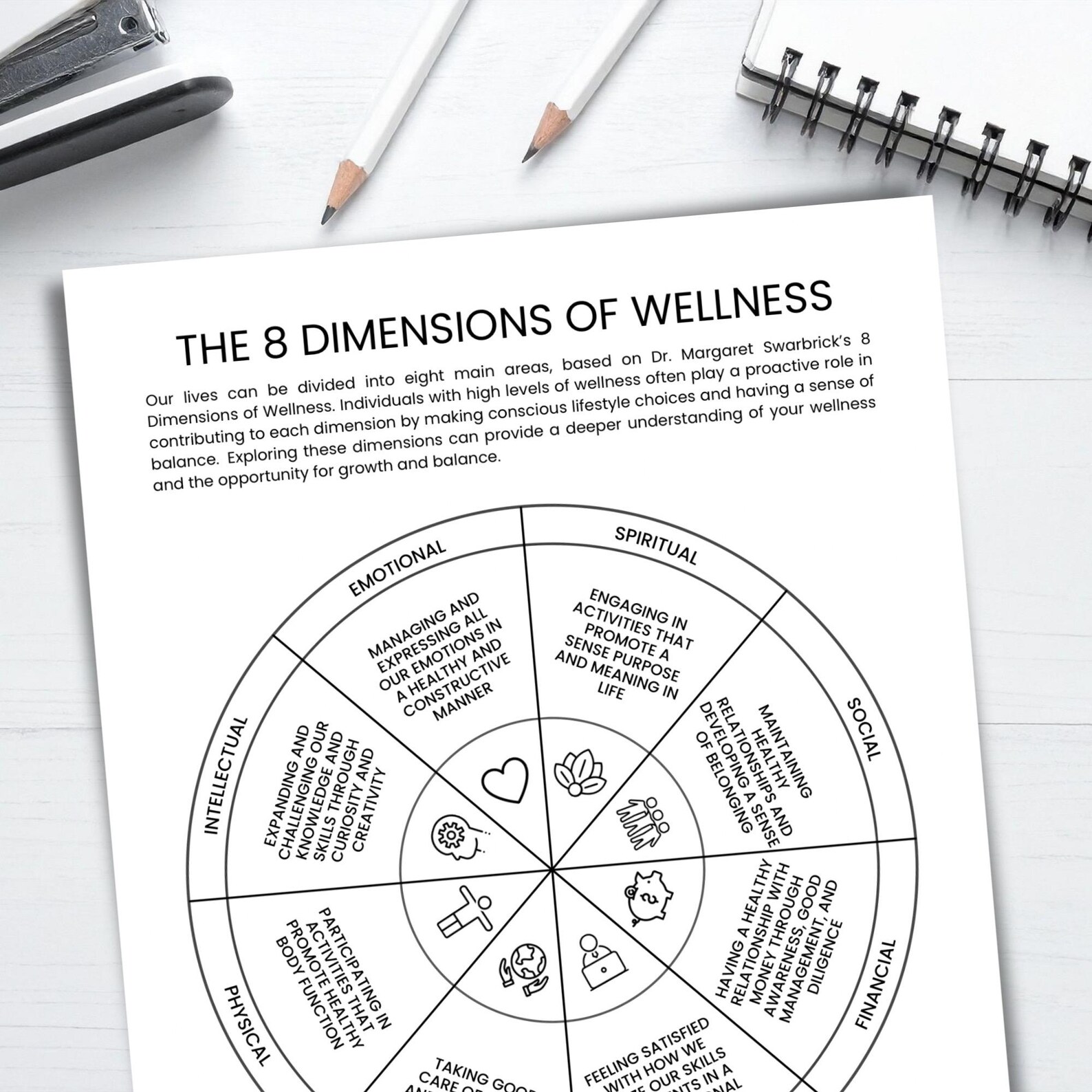 Wellness Handout.pdf Dimensions of Wellness • Therapy Handout • Counseling Worksheet ...