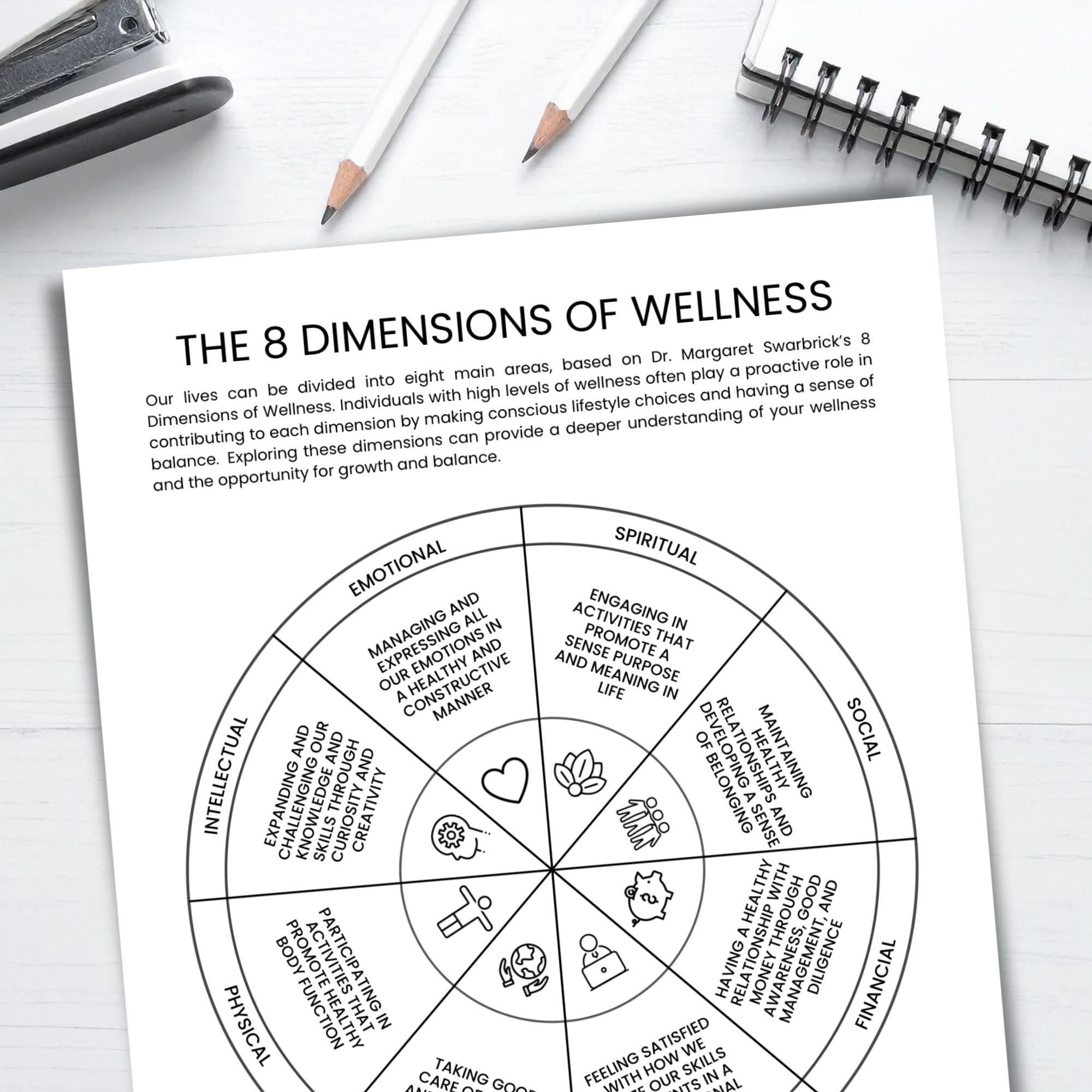 9 Dimensions Worksheet.pdf Dimensions of Wellness • Therapy Handout • Counseling Worksheet ...