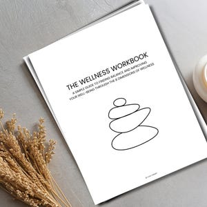 El cuaderno de ejercicios de bienestar • 8 dimensiones del bienestar • Equilibrio y bienestar • Para sesiones de terapia o uso personal • Descarga digital tamaño carta (EE. UU.)
