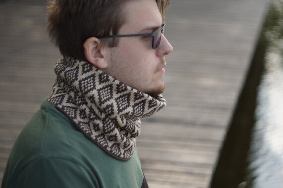 mens cowl scarf valentines day gift mens Cowl mens infinity scarf gift for men thick Mens Scarf, knit accessories Mens Scarf