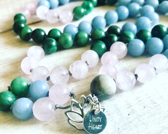 Custom Made Mala Necklace, Kundalini Yoga, 108 mala,  Gemstone mala, Mala Beads, Mala beads 108, Gemstone bracelet, Made in Cornwall Uk