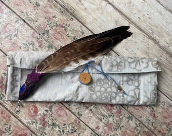Buzzard Wing Tip Smudge Fan, Cruelty Free Feathers, Buzzard Ceremonial Healing Fan, Shamanic Tools, Cornwall UK