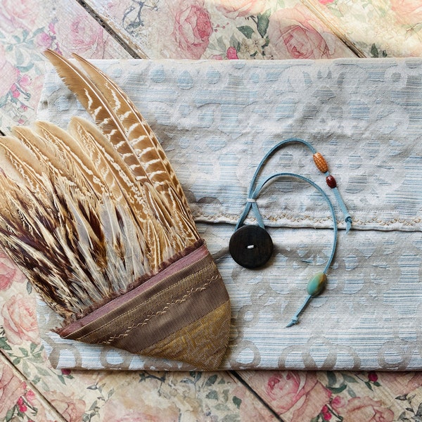 Feather Smudge Fan, Cruelty Free Feathers, Pheasant Wing Ceremonial Smudge Healing Fan, Shamanic Tools, Cornwall UK