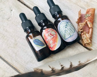 Birch, Buzzard and Earthworm Essence - Celtic Medicine Wheel Essence, Tree Essence, Animal Guide Essence, made in Cornwall UK