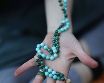 Custom Made Birthday- Star Sign -  Mala Necklace - Zodiac Mala, 108 mala, Zodiac Gemstone Mala Necklace, Cornwall UK