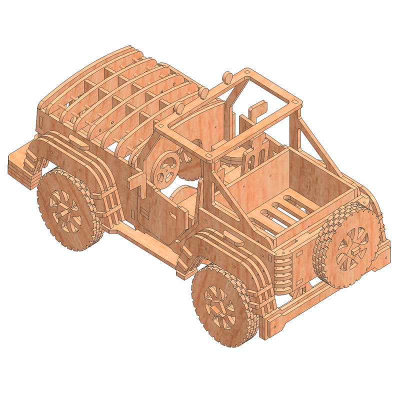 Wooden car model kit Laser cut Car wooden toys cars plywood Etsy
