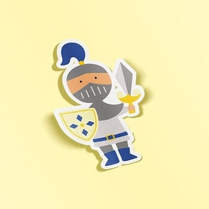 Charming Knight Sticker | Vinyl | Water bottle sticker | Die Cut | Weather Resistant | Phone sticker | Colorful Illustration Vinylsticker