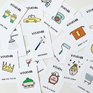 Voucher set of 12 cards for every occasion | 12 coupons | Experiences Gift | Birthday Coupon book