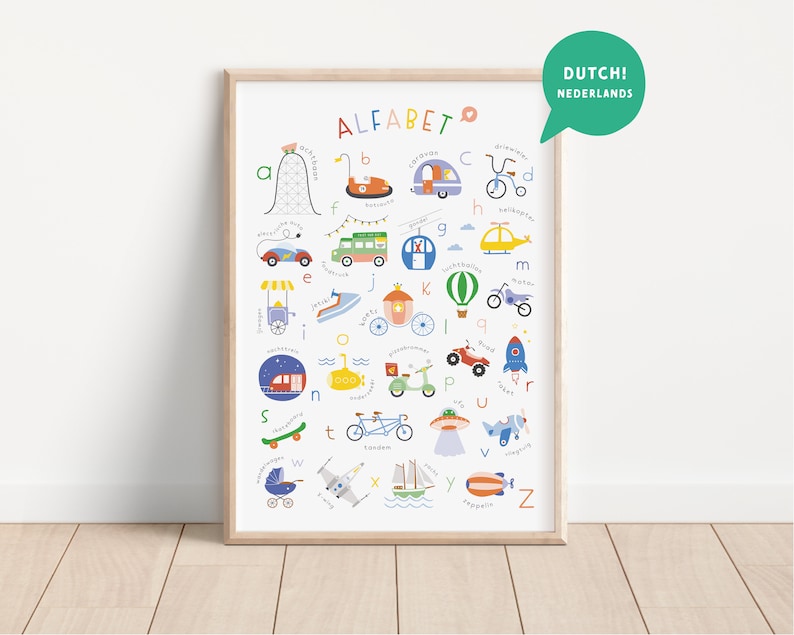 Een leerzame ABC print en een leuke manier om de letters te leren
