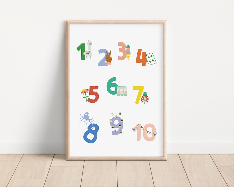 Colorful Number print image 1