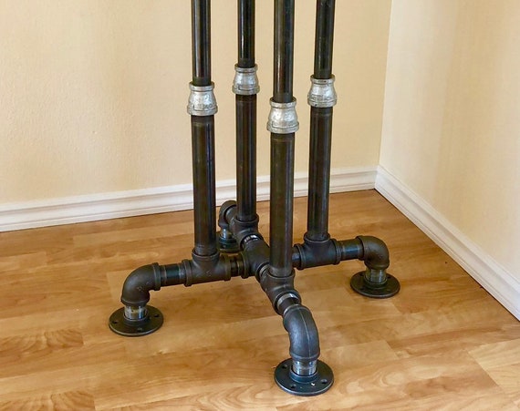 Black Pipe Table Base "DIY" Parts Kit, 1" pipe x 22" wide base x 28" tall or 40" tall