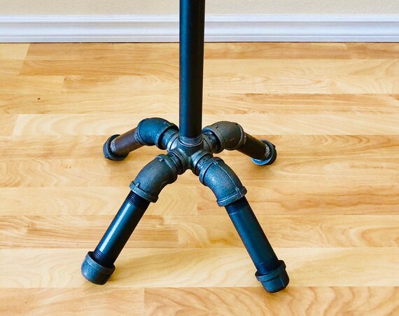 Industrial Pipe Table Base "DIY" Parts Kit, Pedestal, 3/4" Pipe x 18", 24", 28", 30", 36", 38, 40" or 42" Tall