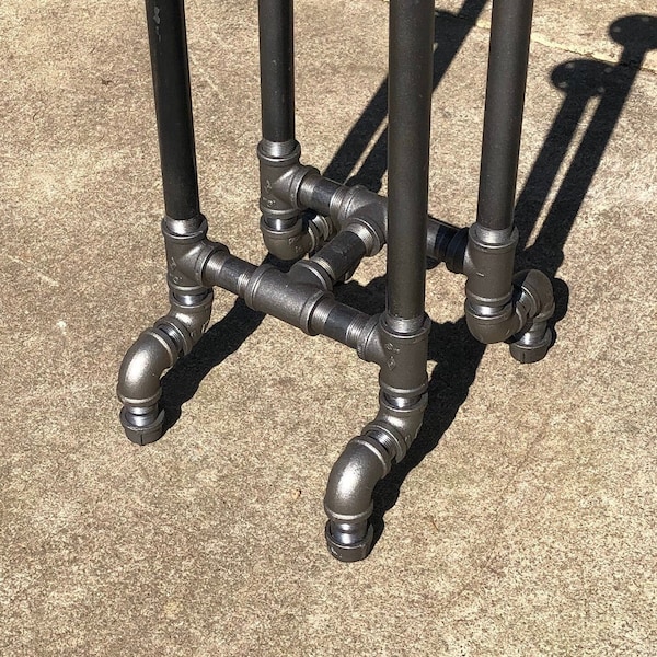 Industrial Black Pipe Bar Stool or Table Base “DIY” Parts Kit, Perfect for Breweries, Bars, Restaurants, Coffee Shops, Pubs