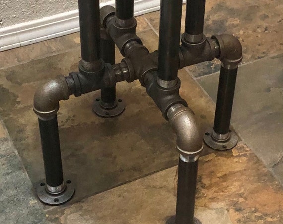 Industrial Pipe Bar Stool “DIY” Parts Kit, Sturdy 1” Pipe, Available Heights - 20”, 24”, 27”, 30”