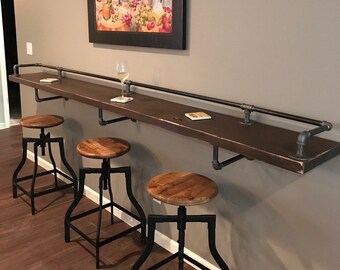 Computer Desk Living Room Easy Assembly Bar for Cafe 43.31x19.69x40.55 inch 40.55 in High Breakfast Table Bar Table Rectangle Pub Table with 3-Layer Shelf Dining Room Kitchen