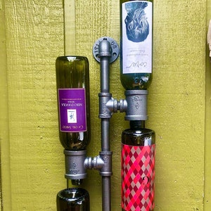 Gas pipe wine rack deals