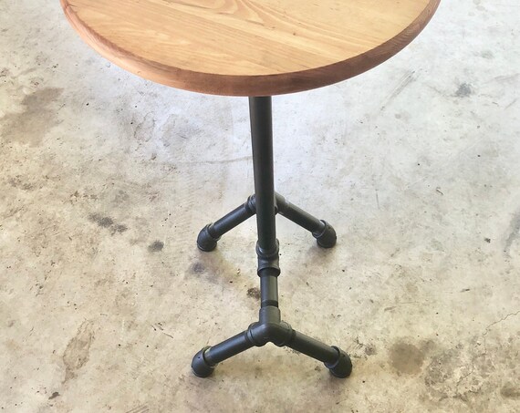 Black Pipe Table Base "DIY" Parts Kit, Pedestal Table Base, Pub, Bar Table, 1" Pipe x 28”, 33” and 39” tall available