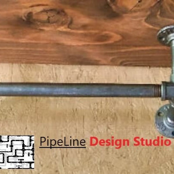 Industrial Pipe Bar Foot Rail Kit- 1” Pipe x 6" tall  <Length Options>  48", 60", 72", 84", 96", 108", 120", 132" and 144"