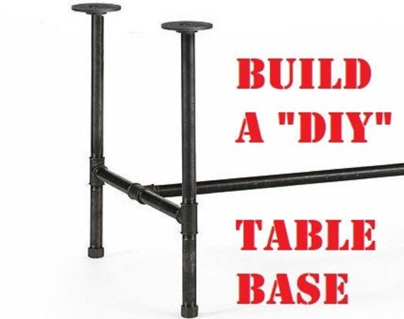 Black Pipe Table Base,"DIY" Kit, 3/4" x 30" tall -Length- 26", 32", 38", 44", 56", 68",80" or 92" Width- 12", 16", 20", 24", 26", 28" or 30"
