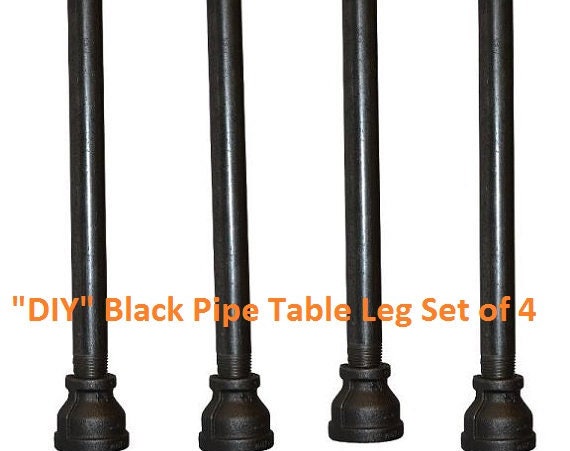 Industrial Pipe Table Legs 1" Diameter x 6", 7", 8", 9", 10", 12", 18", 24", 26", 28", 30", 32", 34", 36", 38" or 40" Available- "DIY" Parts