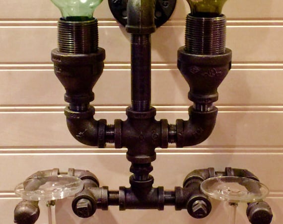 Industrial Pipe Wine Rack