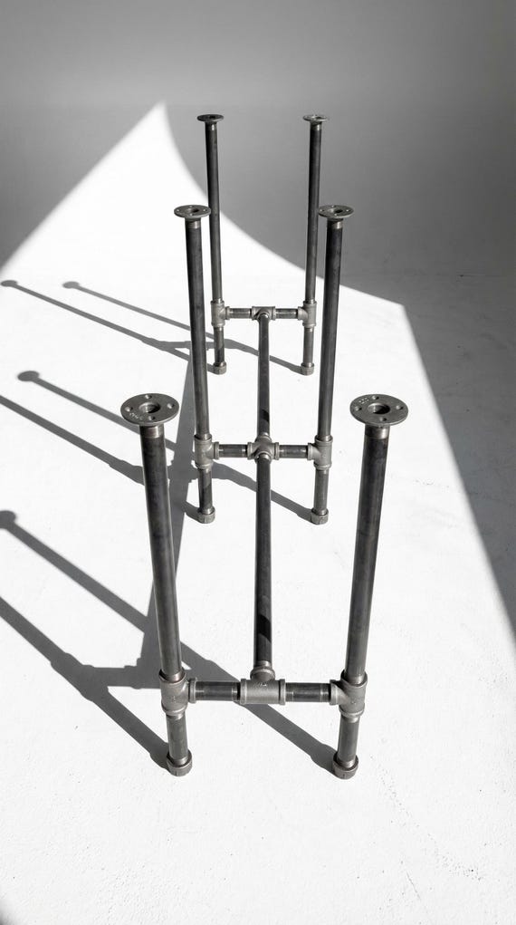 Industrial Pipe Table Base Kit, 3/4" x 66" long (select height and depth in dropdown menu)