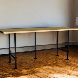 Industrial Pipe Table Base Kit for DESK- 30" tall, Length Options -44", 56", 68", 80", 92", Depth Options- 16", 18", 20", 22", 24", 26", 28"