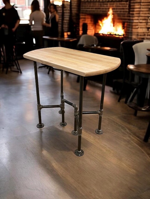 Industrial Pipe Cross Table Base Kit - 1” Pipe x 28" Long x 22" Wide - Sturdy 40” Tall Bar Height Restaurant Table, Bar Table, Free Shipping