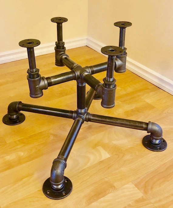 Industrial Pipe Cross Table Base Parts Kit - 3/4" Pipe x 24” Long x 24” Wide - Height Options Include 20"- 42"